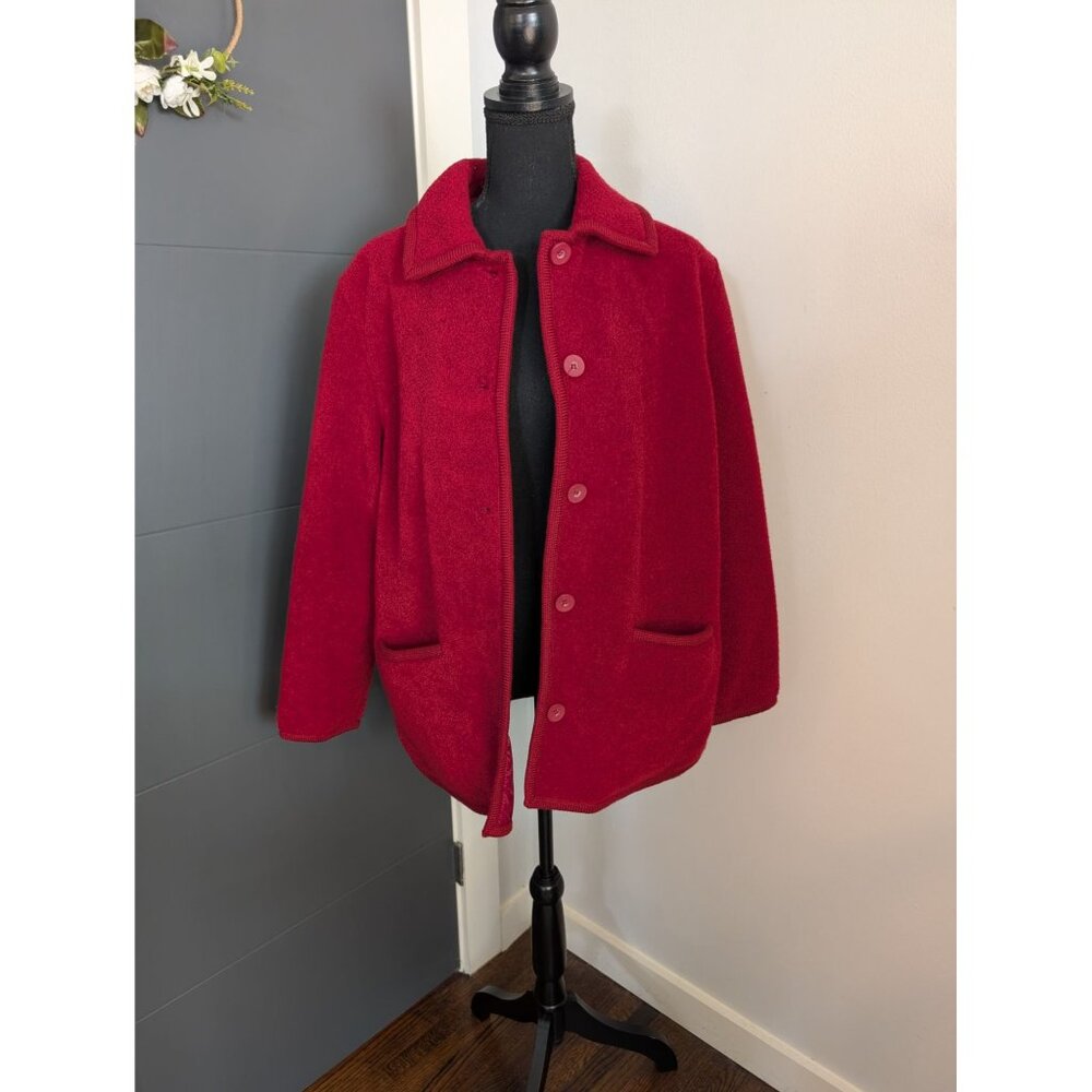 Vintage Braetan Burgundy Reversible Fleece and Windbreaker Jacket -‎ S